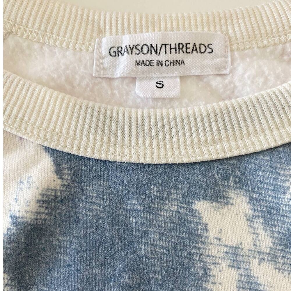 Grayson Threads Womens Choose Happy Long Sleeve Sweatshirt‎ Multicolor SZ S - Picture 5 of 12